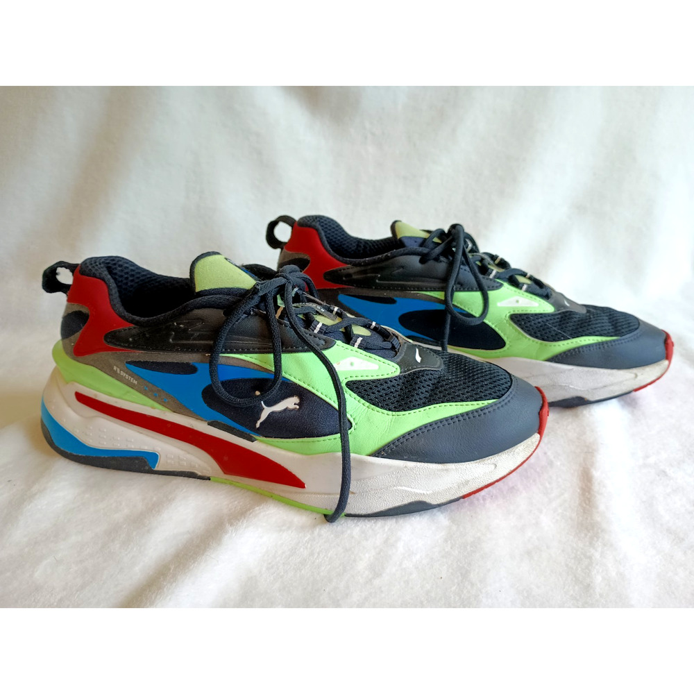 Puma RS-Fast RI System Sneakers Men's Size 11.5 Black Green Blue Red Athletic
